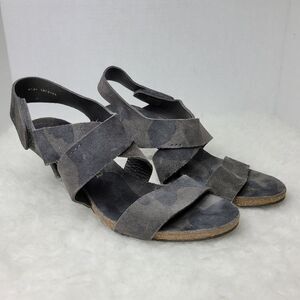 Pedro Garcia Lynna Suede Olive Camo Strappy Heel Sandals Eu Size 39 / Us 8.5.